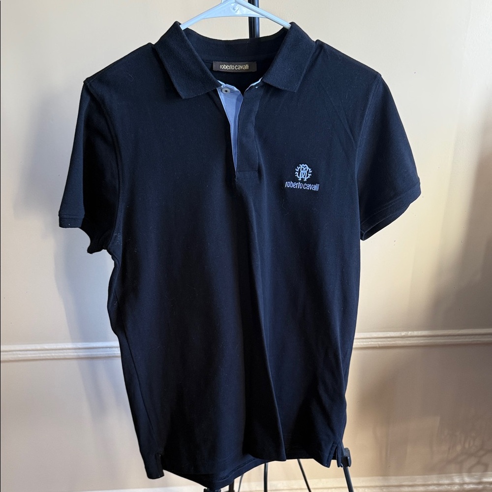 Roberto Cavalli Men's Navy Polo Shirt